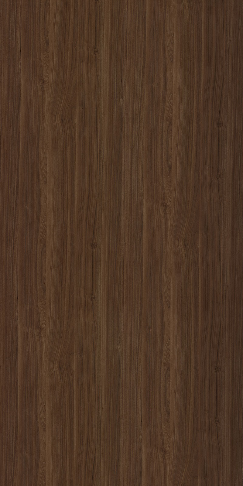 Brown wood grain laminate with textured finish and vertical wood pattern.