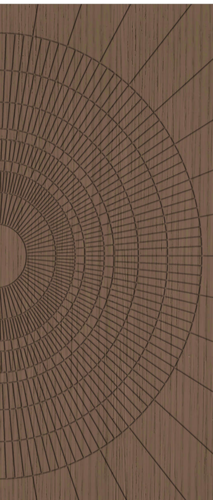 Meridian Legno D'Arte LA 260/975 Rich Walnut sculpted wall panel