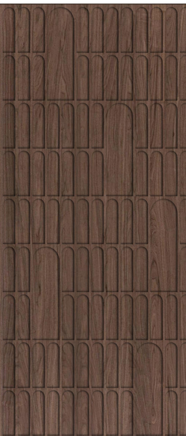Meridian Legno D'Arte LA 280/980 Deep Walnut sculpted wall panel