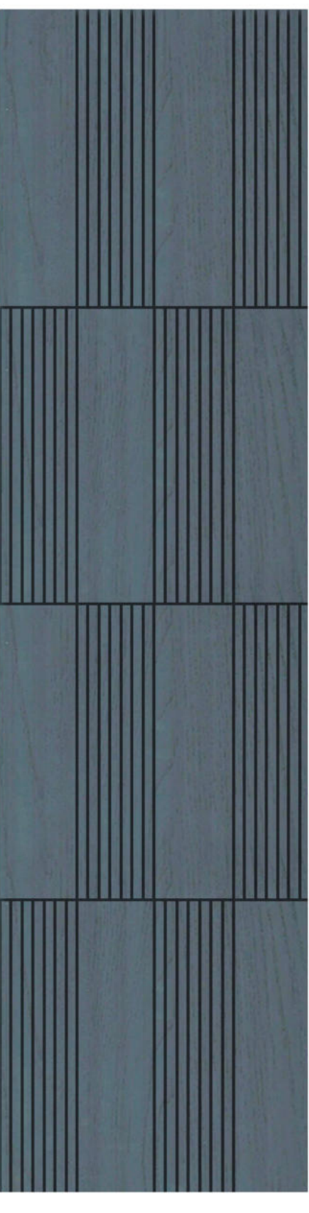 Meridian Legno D'Arte LA 820/965 Denim Blue sculpted wall panel