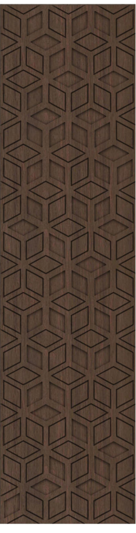 Meridian Legno D'Arte LA 917/955 Mocha Wenge sculpted wall panel