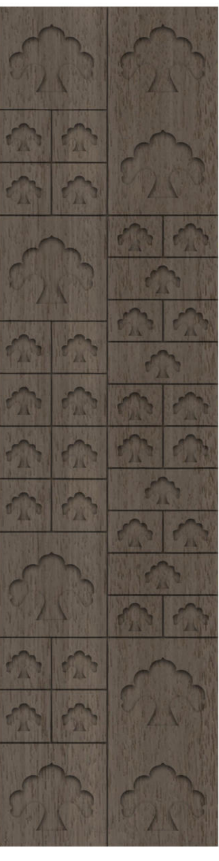 Meridian Legno D'Arte LA 921/995 Ebony Wood sculpted wall panel