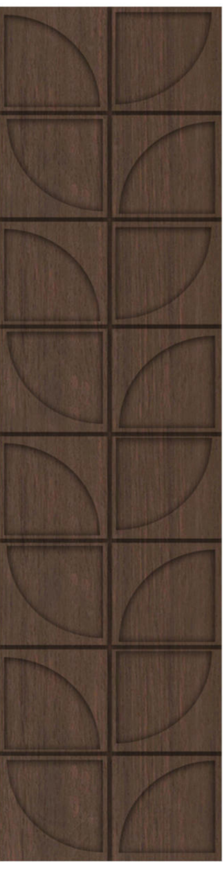 Meridian Legno D'Arte LA 928/955 Mocha Wenge sculpted wall panel