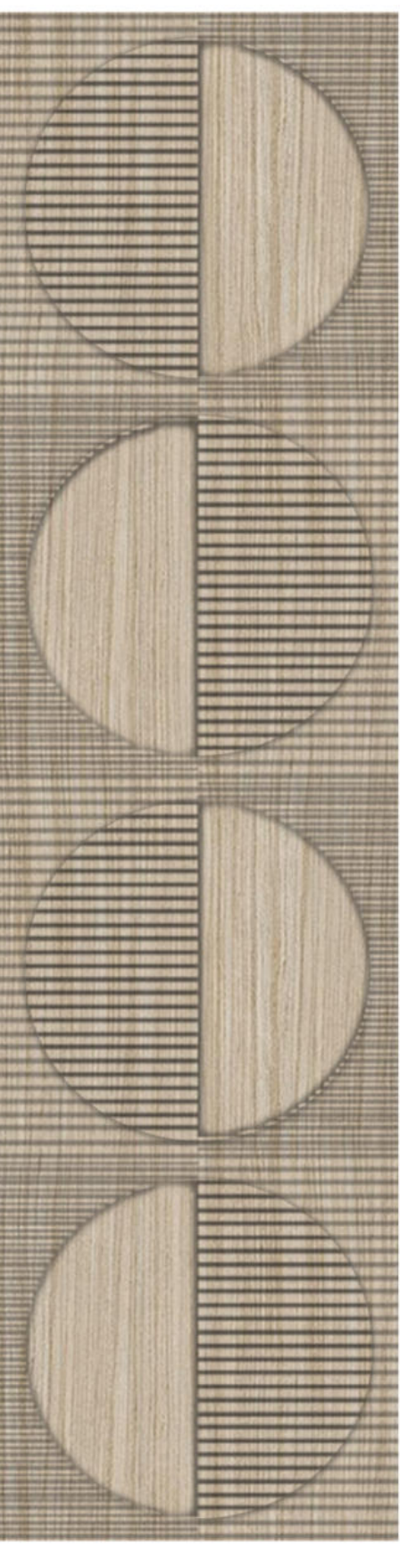 Meridian Legno D'Arte LA 930/940 Pale Oak sculpted wall panel