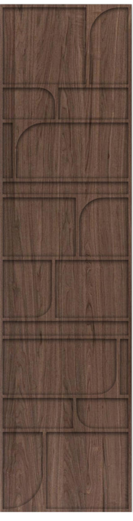 Meridian Legno D'Arte LA 935/980 Deep Walnut sculpted wall panel
