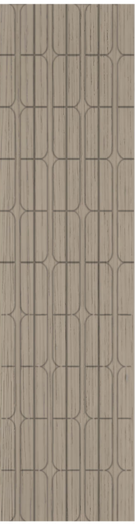 Meridian Legno D'Arte LA 954/935 Warm Walnut sculpted wall panel
