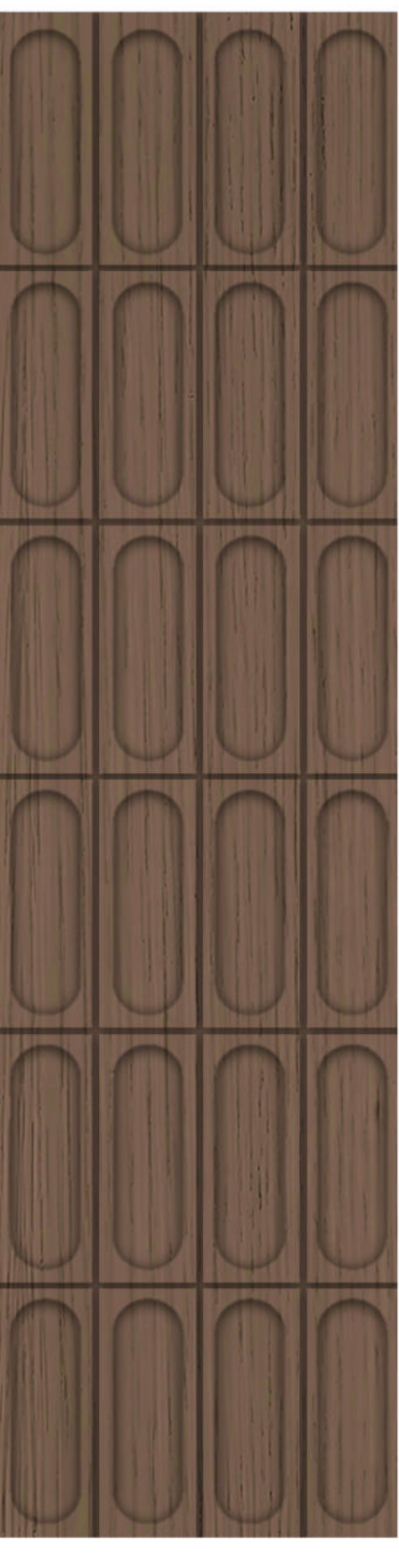 Meridian Legno D'Arte LA 994/975 Rich Walnut sculpted wall panel