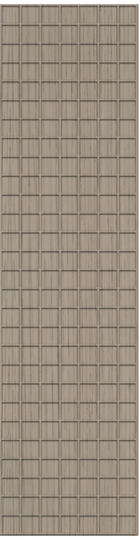 Meridian Legno D'Arte LA 998/935 Warm Walnut sculpted wall panel