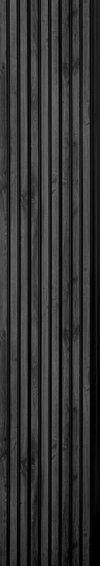 Wood tone louver panel with textured finish and visible wood grain pattern on dark vertical slats.