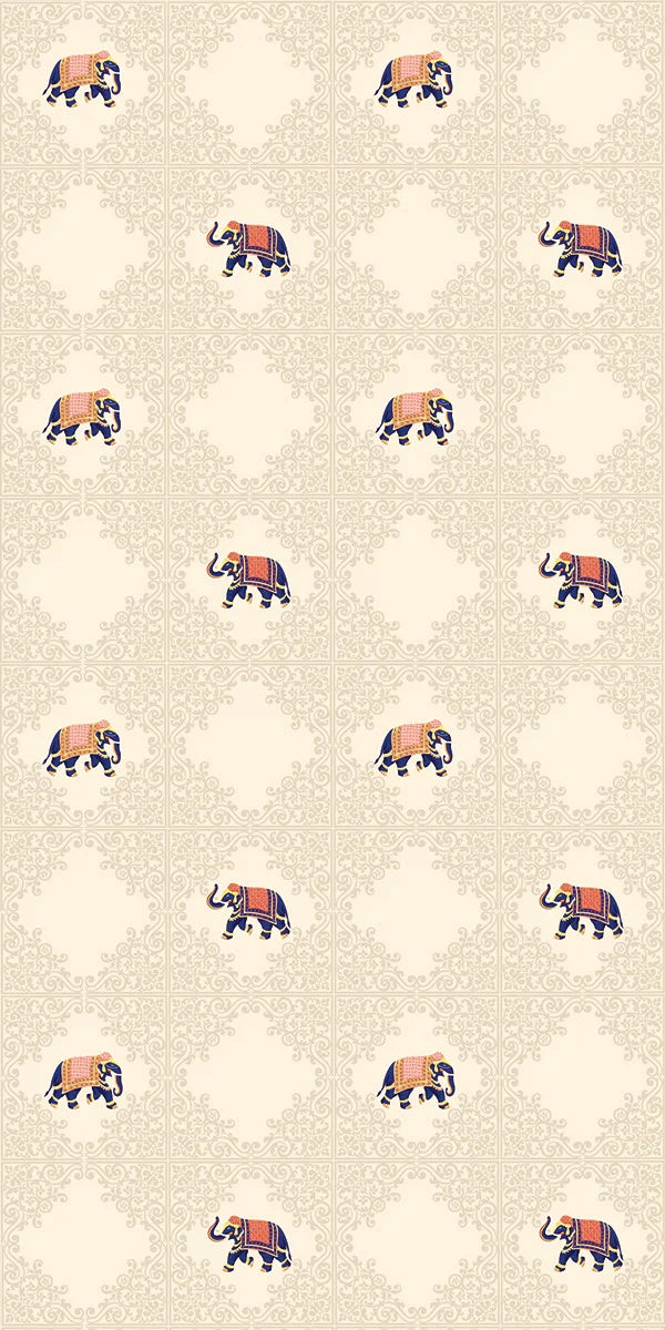 Gajamudra Beige Patterned Matte Laminate