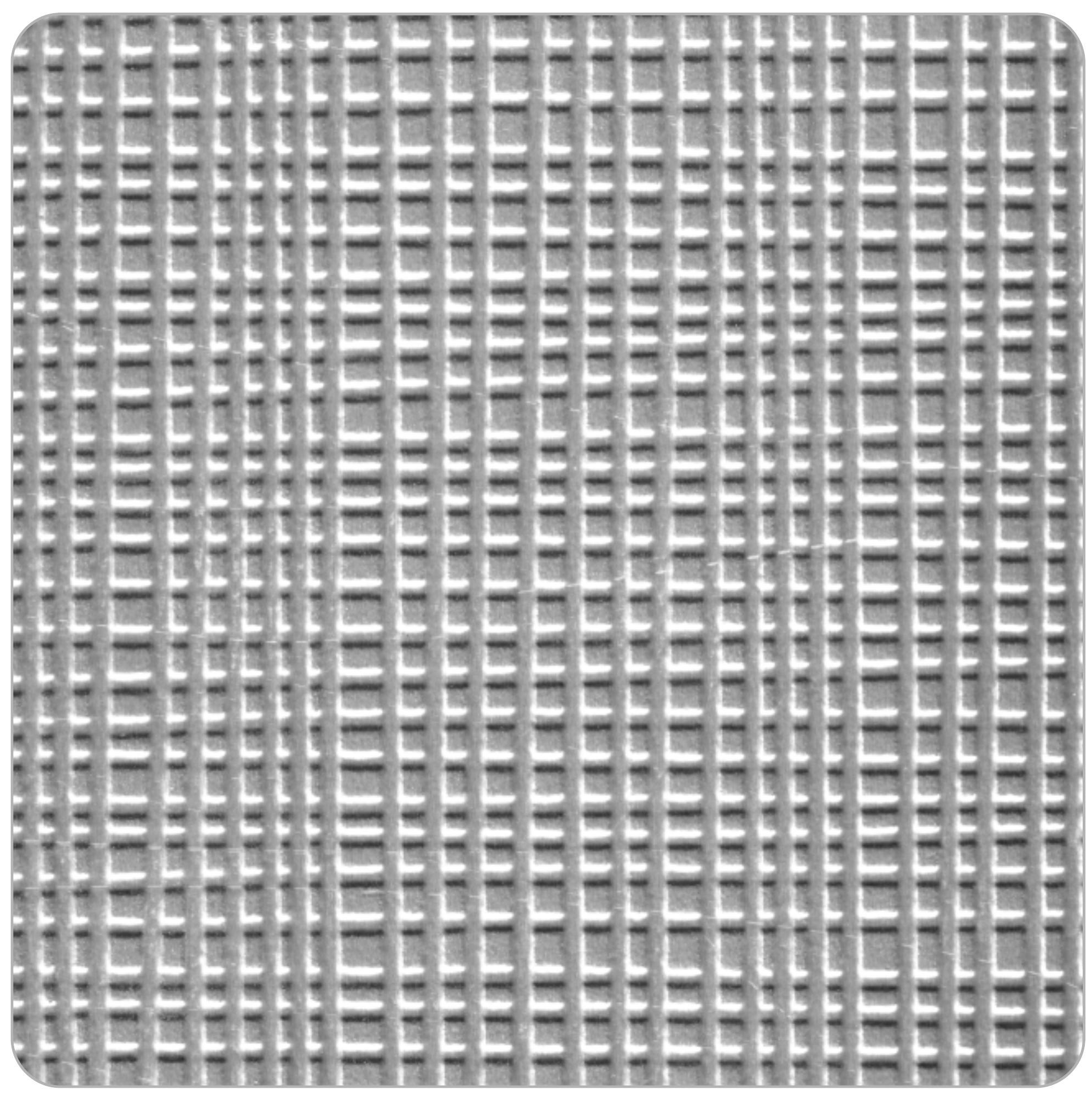 Grey laminate with a geometric pattern and textured, grid-like design.