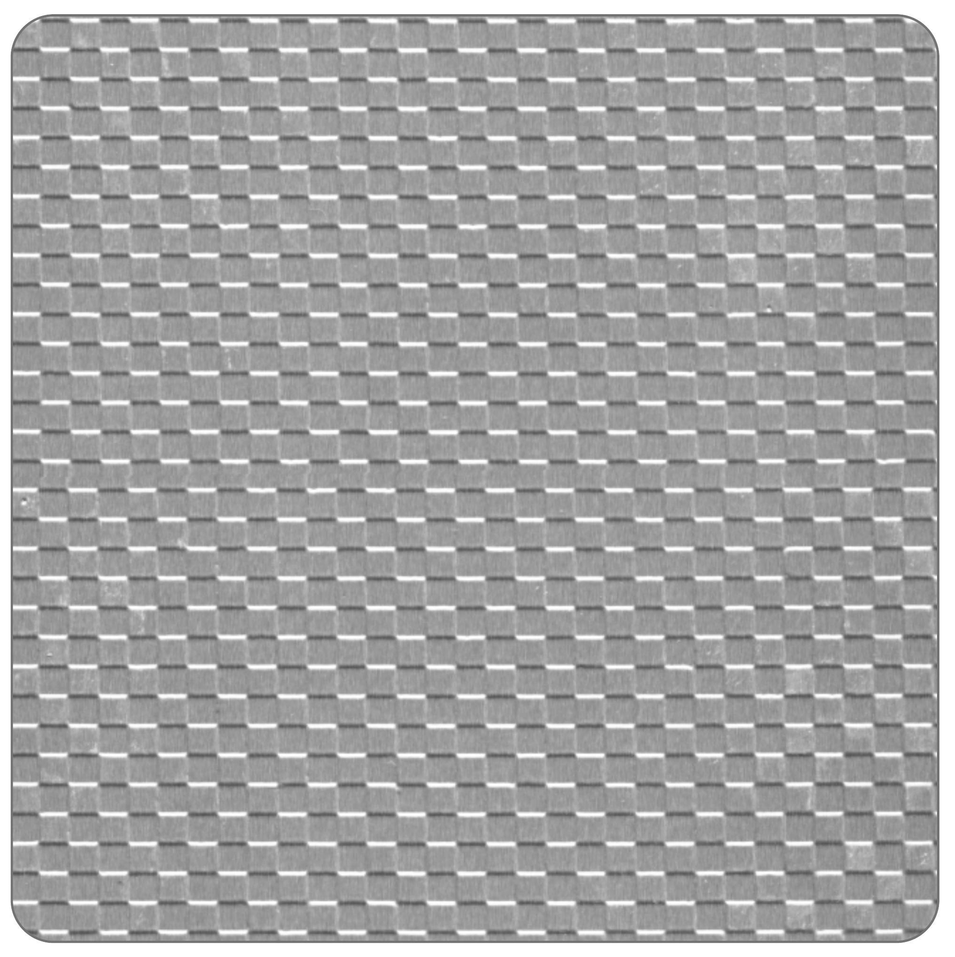 Grey matte laminate with a geometric grid pattern and uniform texture.