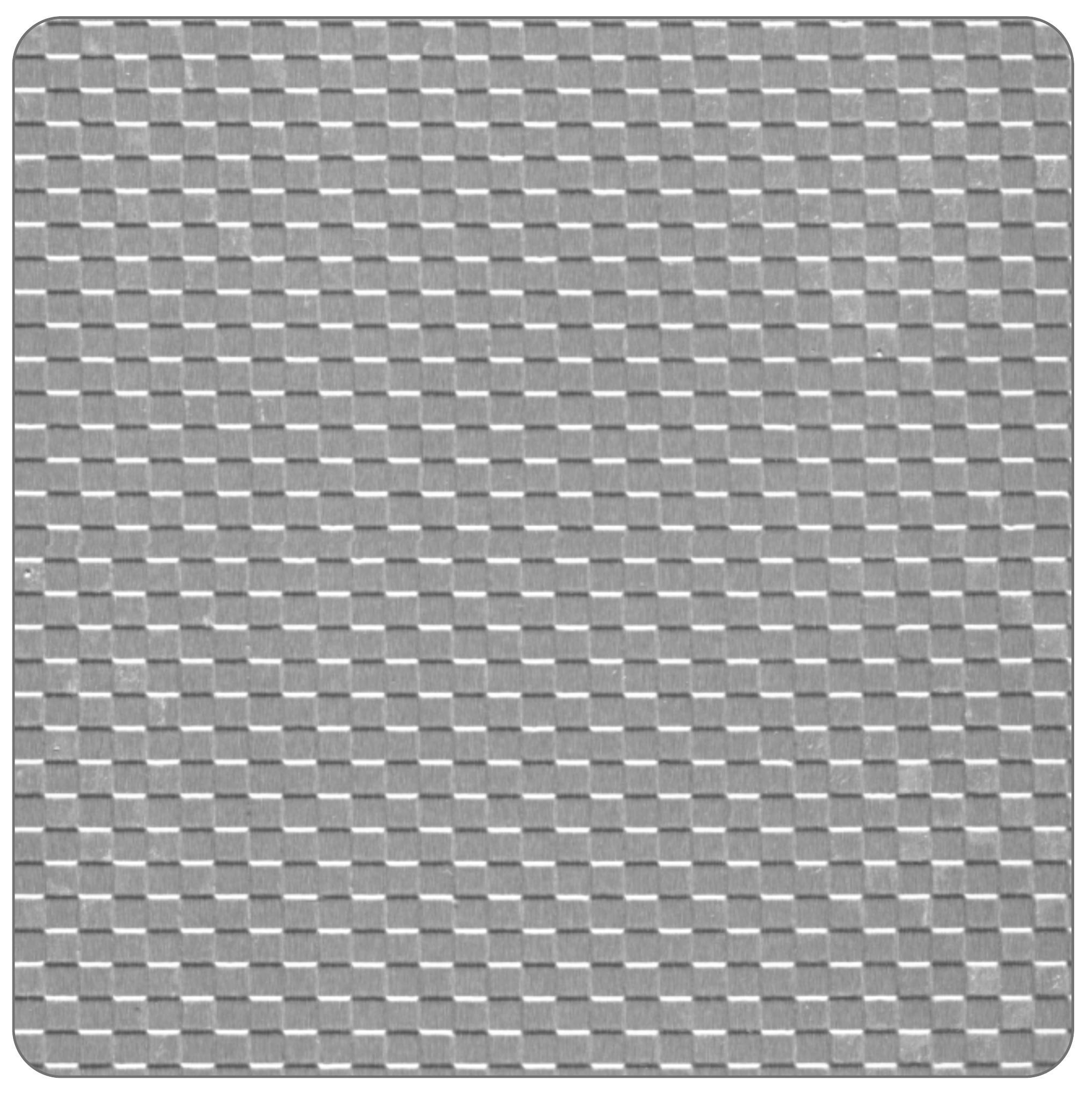 Grey matte laminate with a geometric grid pattern and uniform texture.