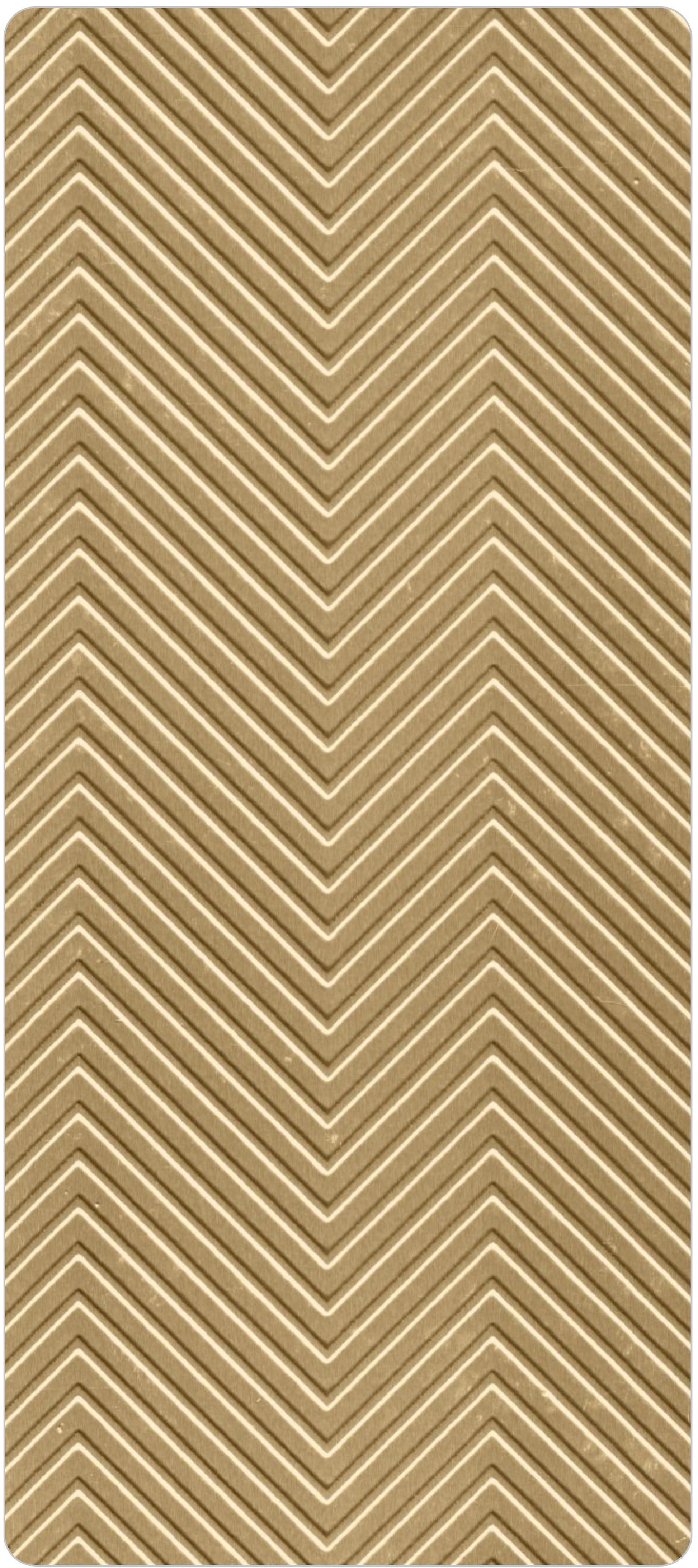 Beige matte laminate with a geometric chevron pattern and diagonal grain direction.