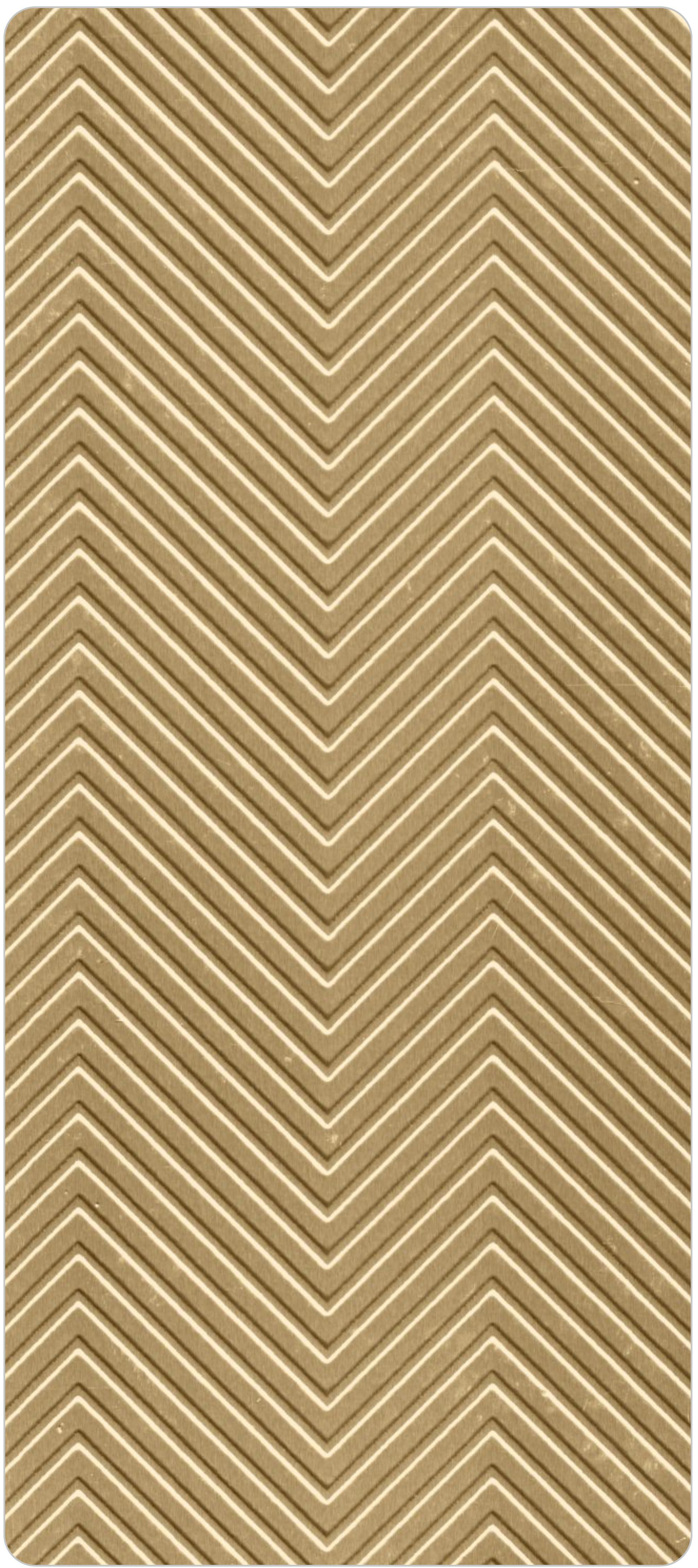 Beige matte laminate with a geometric chevron pattern and diagonal grain direction.