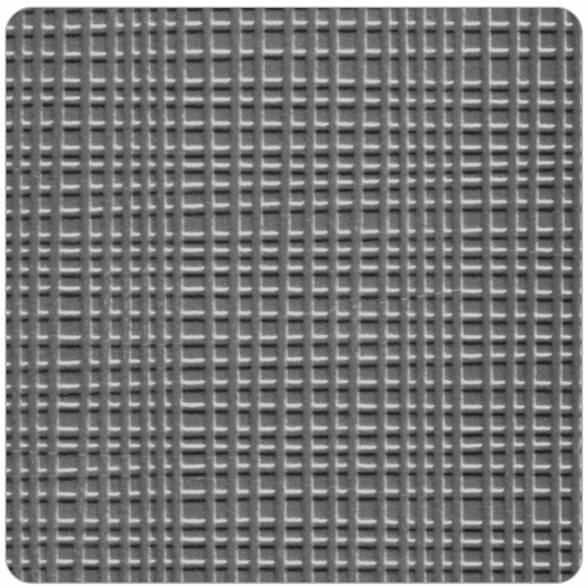 Grey laminate with a geometric grid pattern and textured finish.