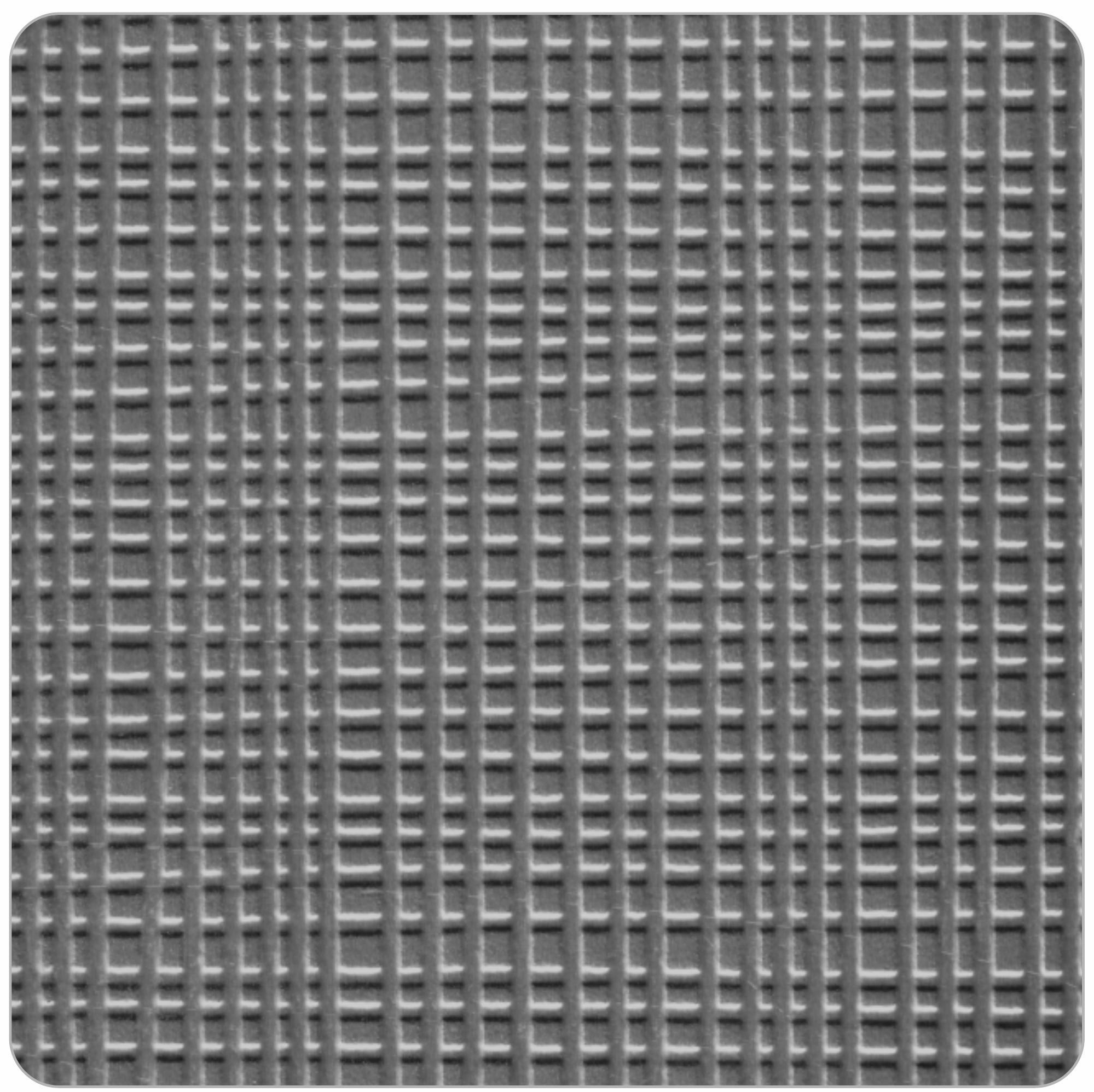 Grey laminate with a geometric grid pattern and textured finish.
