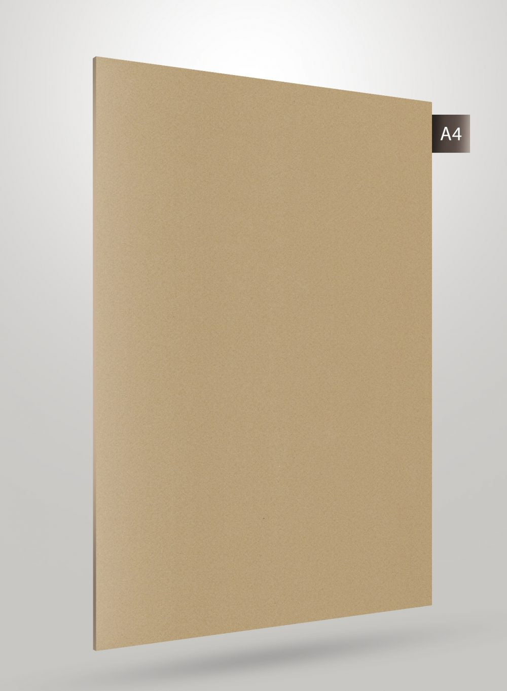 Beige leather laminate with matte finish and subtle texture, displaying a smooth surface with slight grain visibility.