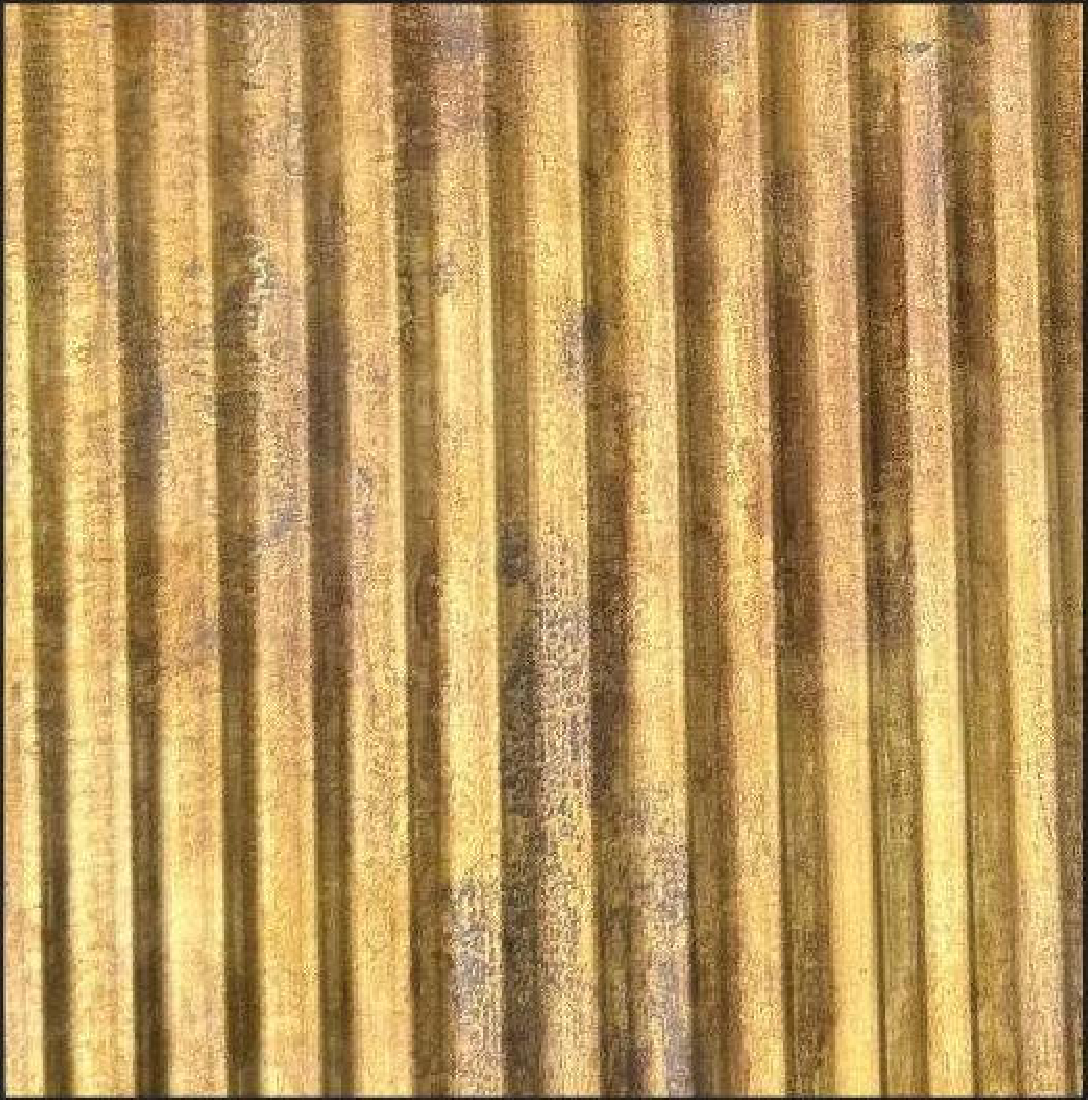 Meridian Gold Column LM-6501 decorative wall panel, gold fluted finish