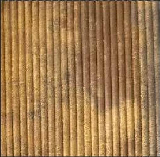 Meridian Gold Reed LM-6503 decorative wall panel, gold fluted finish