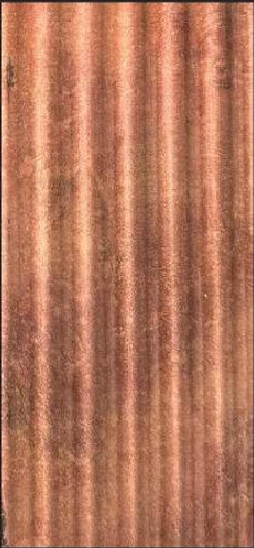 Meridian Terracotta Wave LM-6515 decorative wall panel, gold fluted finish