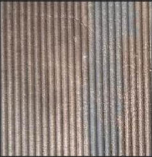 Meridian Pewter Rib LM-6542 decorative wall panel, beige ribbed finish