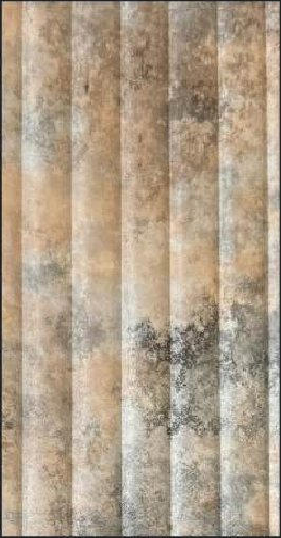 Meridian Quartz Wave LM-6578 decorative wall panel, beige fluted finish