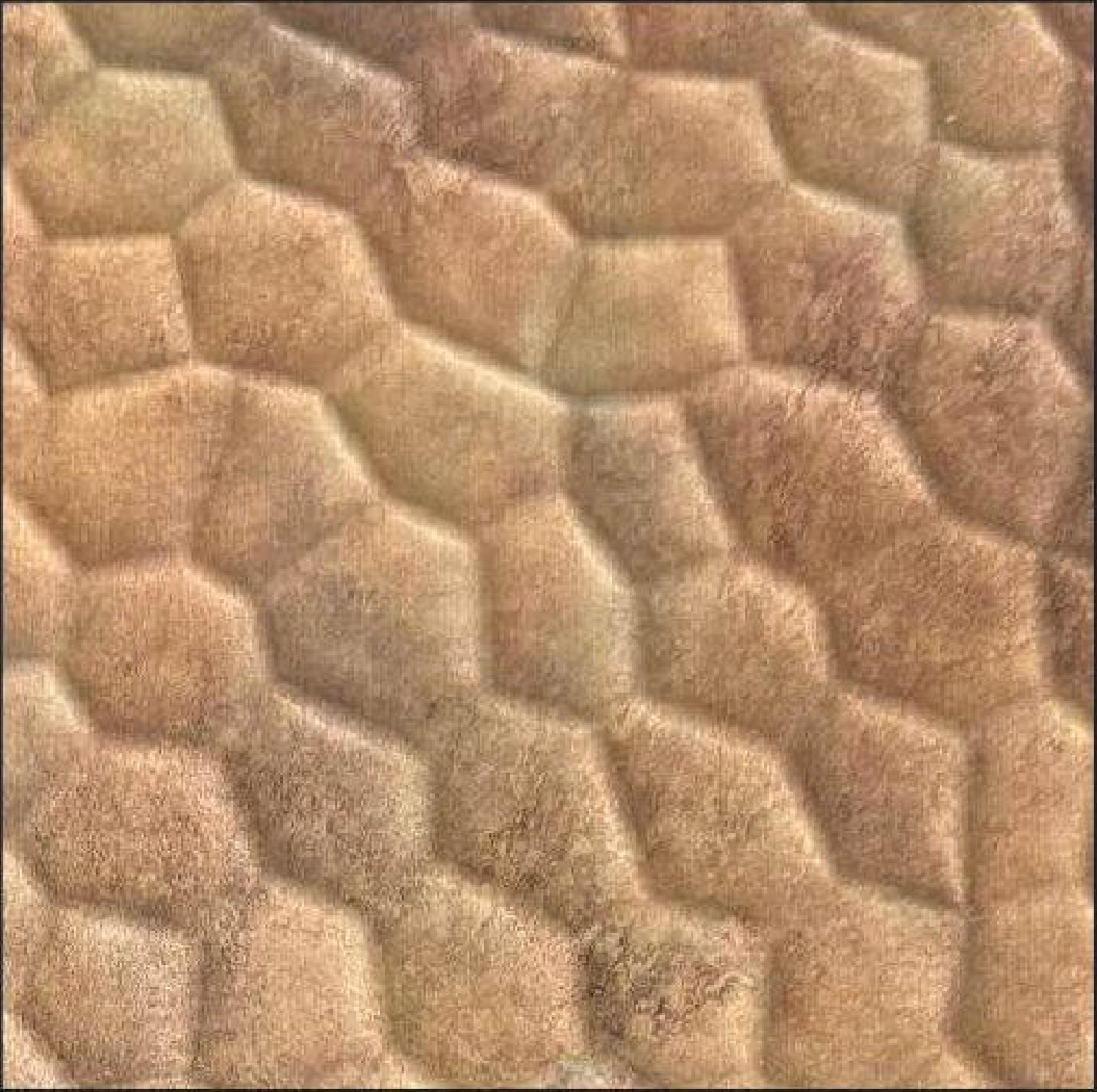 Meridian Clay Hex LM-6817 decorative wall panel, beige hexagon finish
