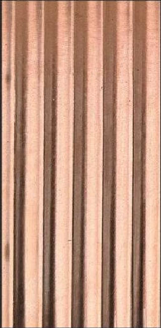 Meridian Copper Reed QA-9805 decorative wall panel, pink fluted finish