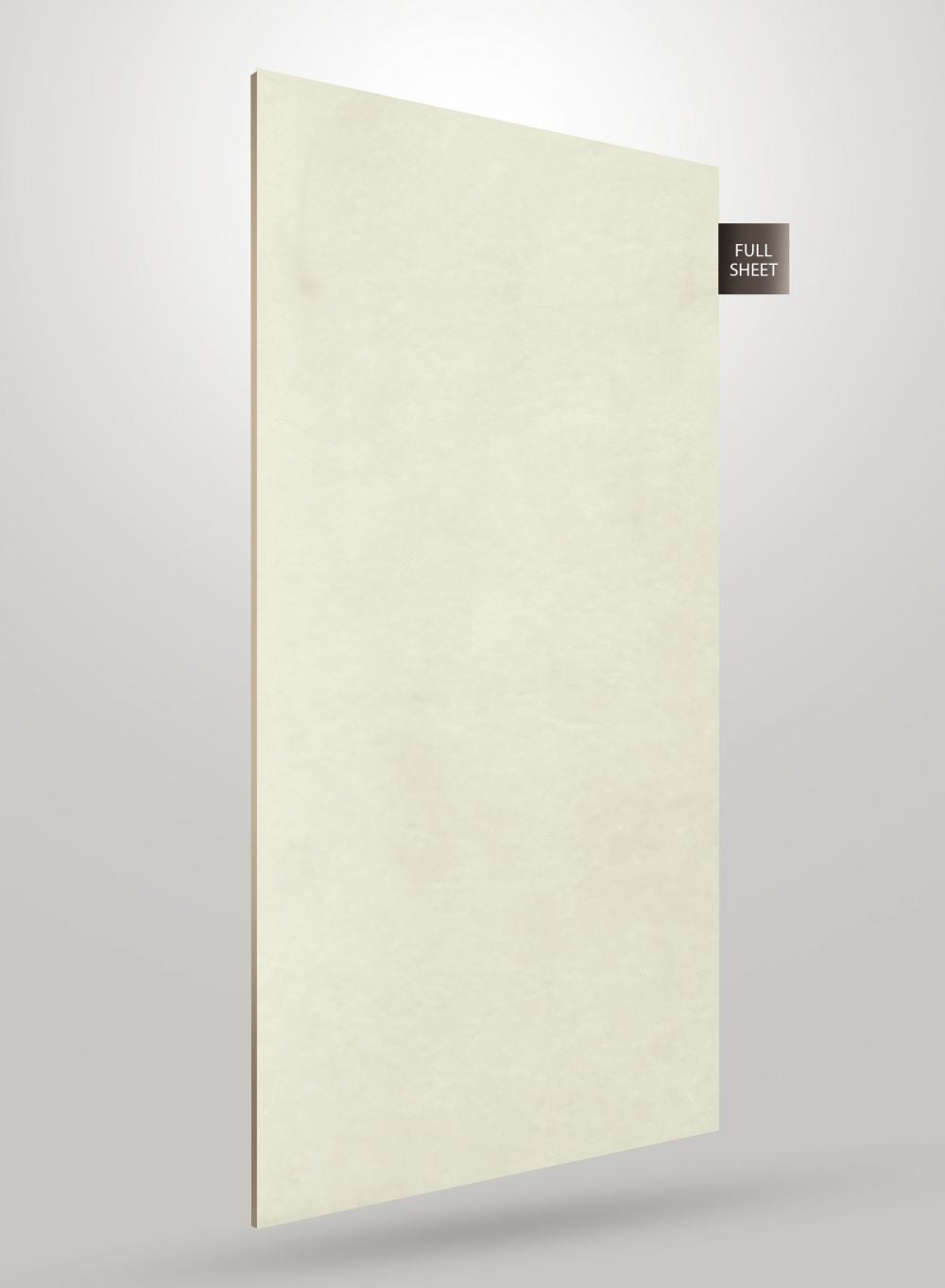 Matte beige marble laminate sheet with subtle texture and smooth finish displayed as full sheet.