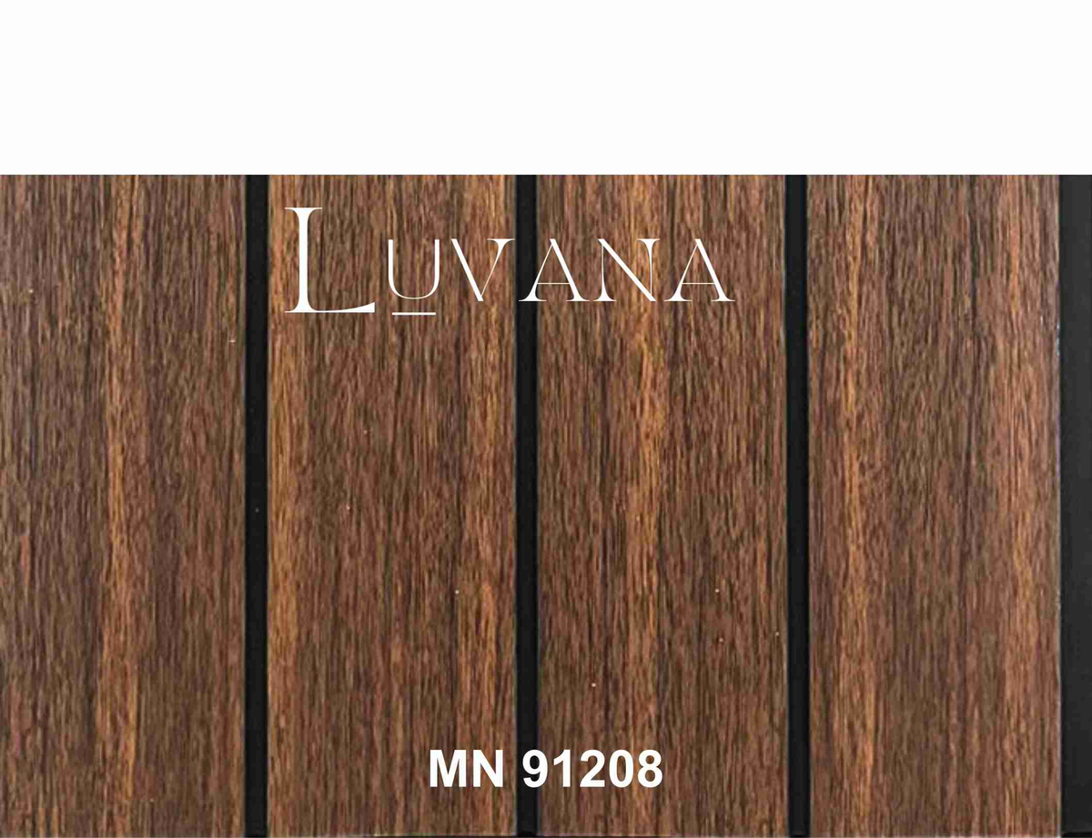 Luvana dark walnut wide-plank louver panel, MN-91208