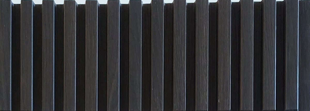 Dark wenge wood-grain fluted louver panel MN-91211