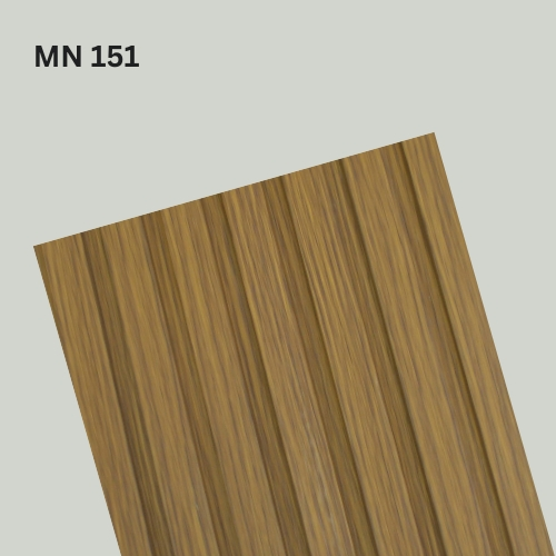 Brown fluted wood-grain louver panel MN 151