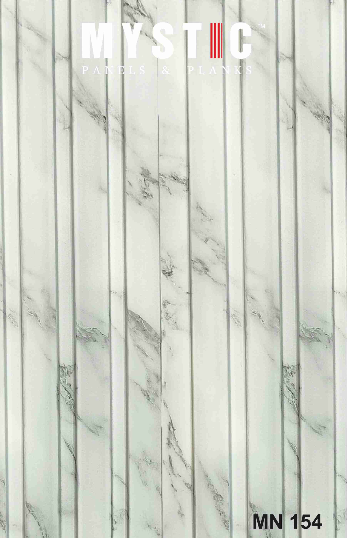 White marble-veined louver face MN-154