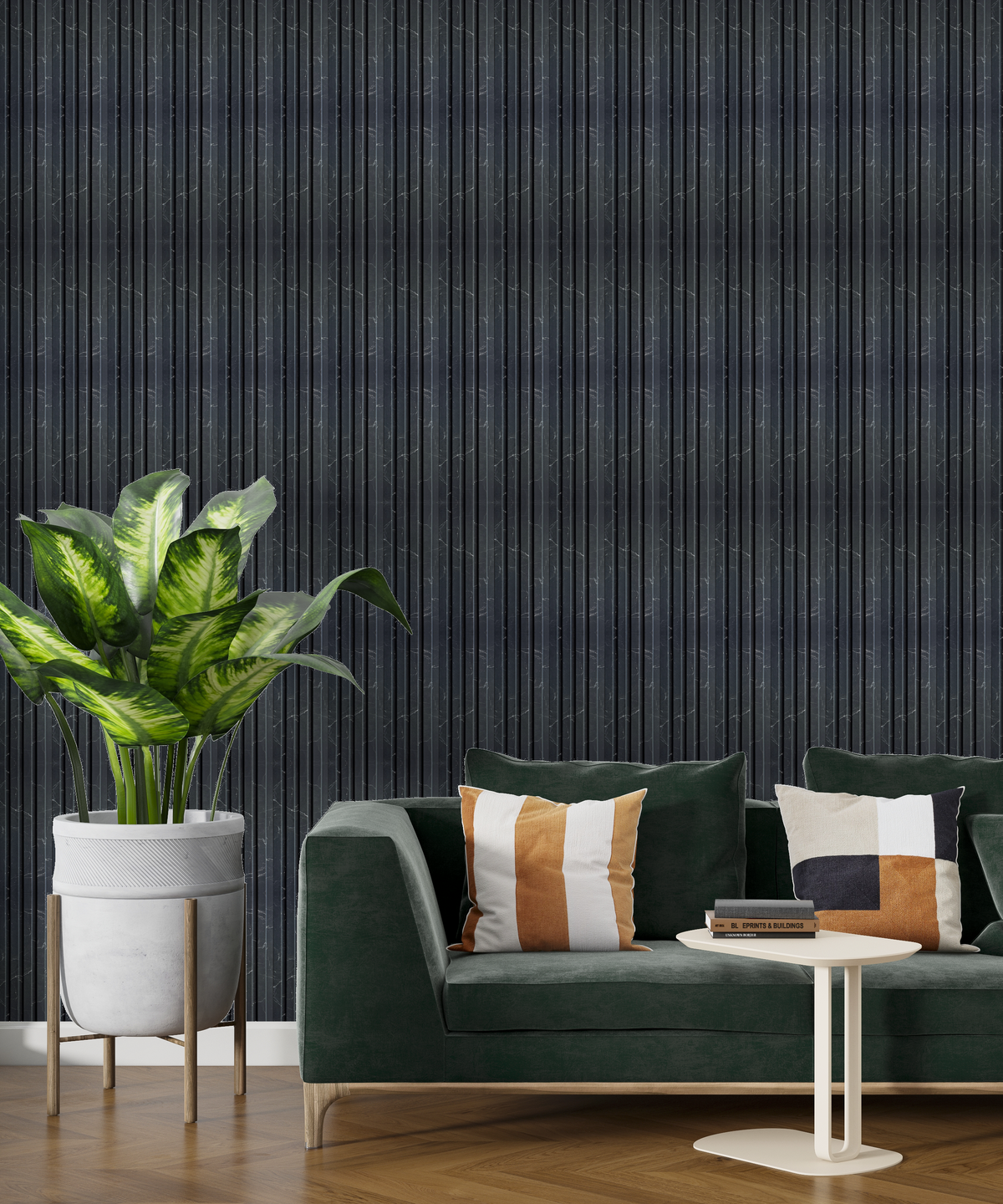 Dark grey-black marble louver MN-155