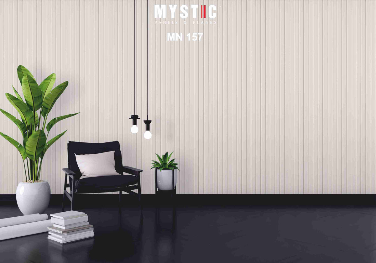 White fluted louver panel MN-157