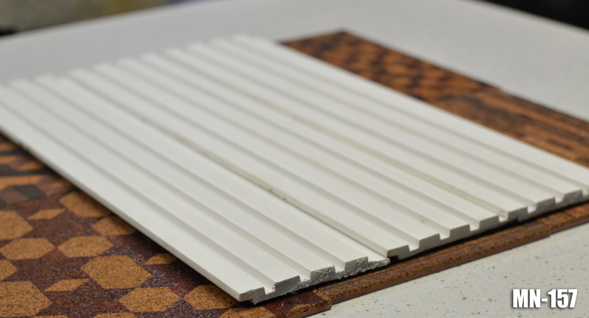 White fluted louver panel MN-157