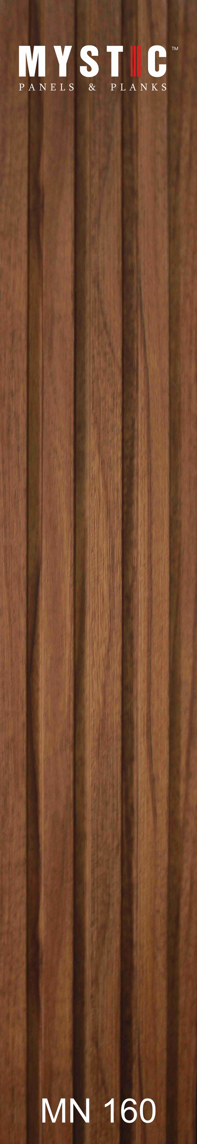 Brown wood-grain louver panel, MN 160