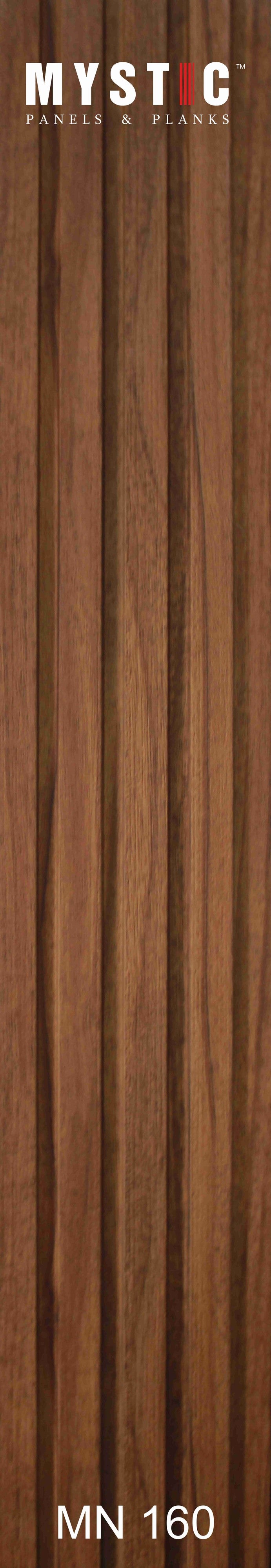 Brown wood-grain louver panel, MN 160