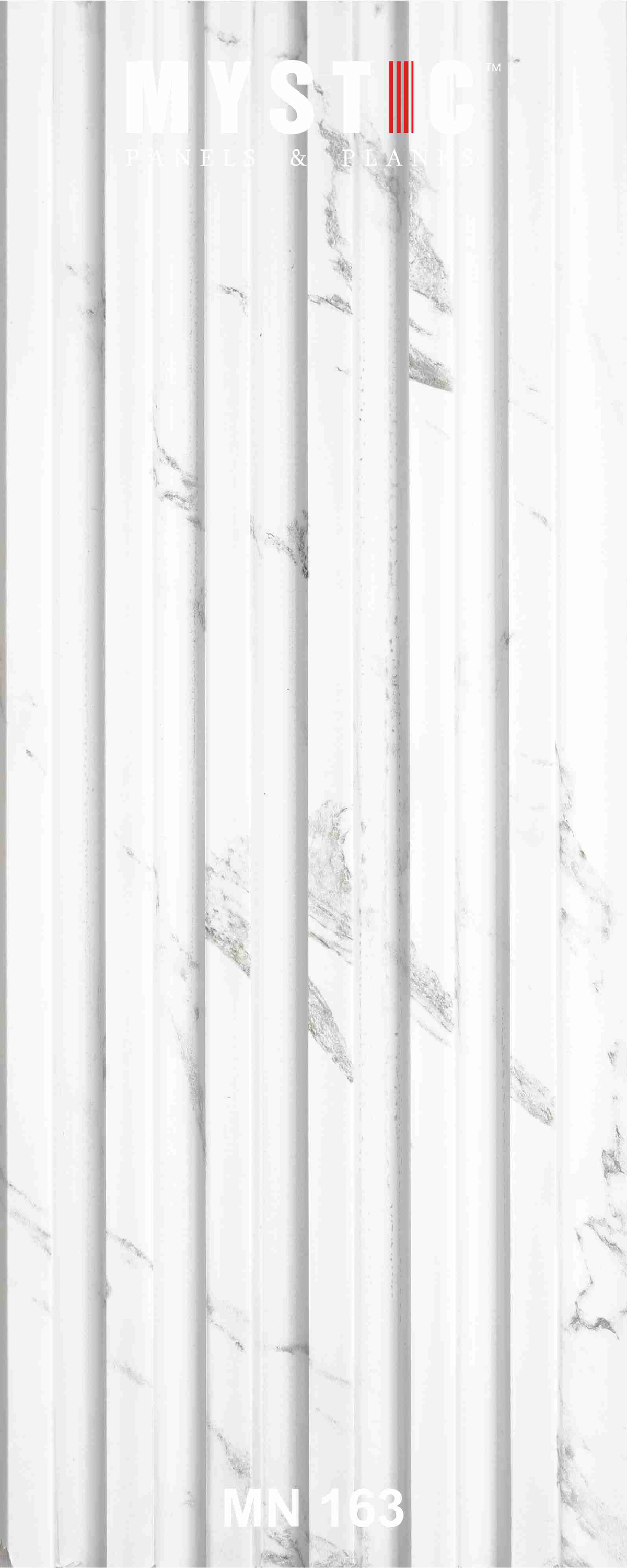 White marble fluted louver face MN-163
