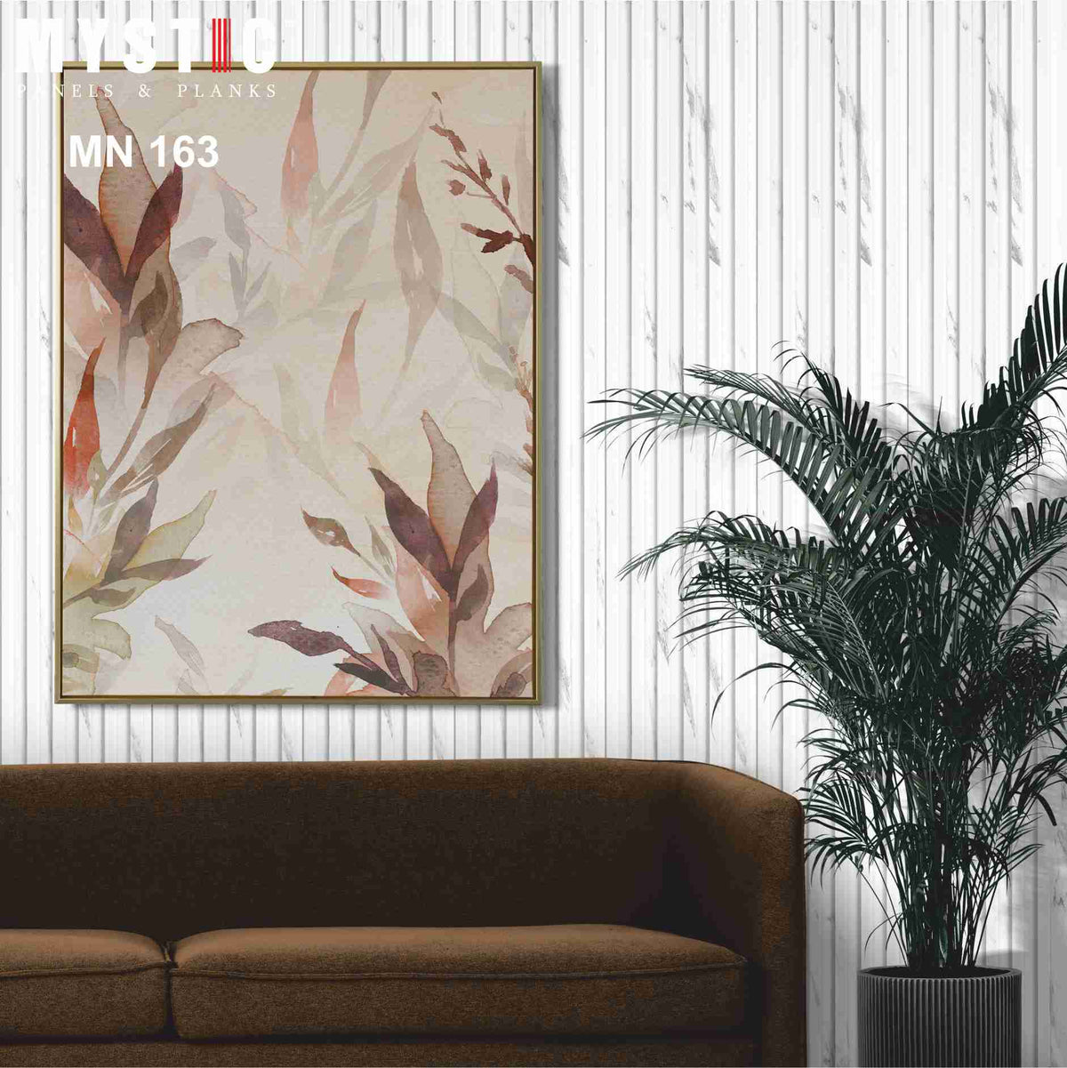 White marble fluted louver face MN-163