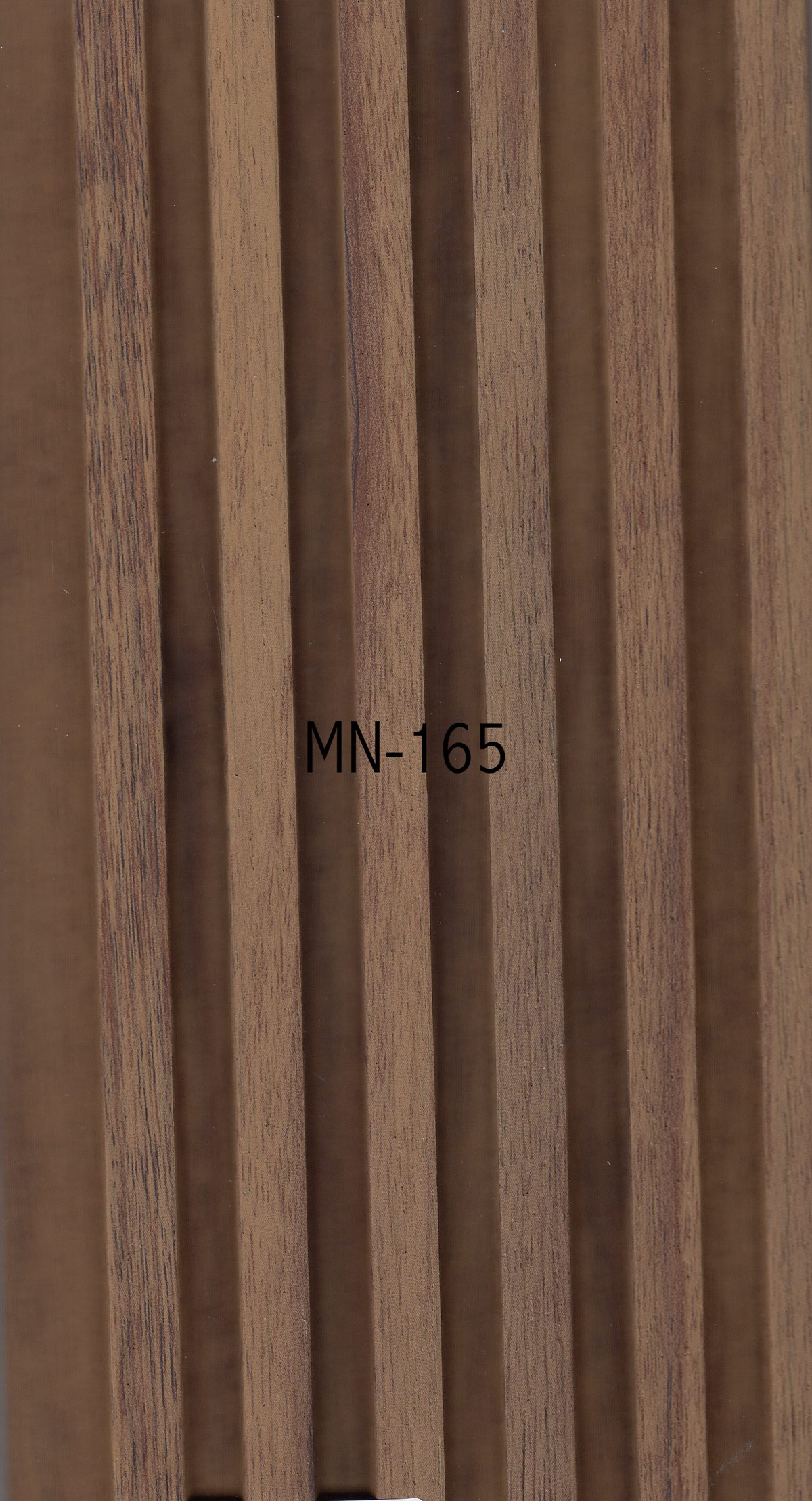 Mystic MN-165 brown wood-grain fluted louver panel, code 165