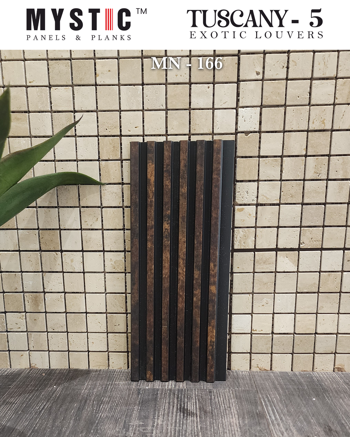 Antique rust-brown finish alternating MN-166