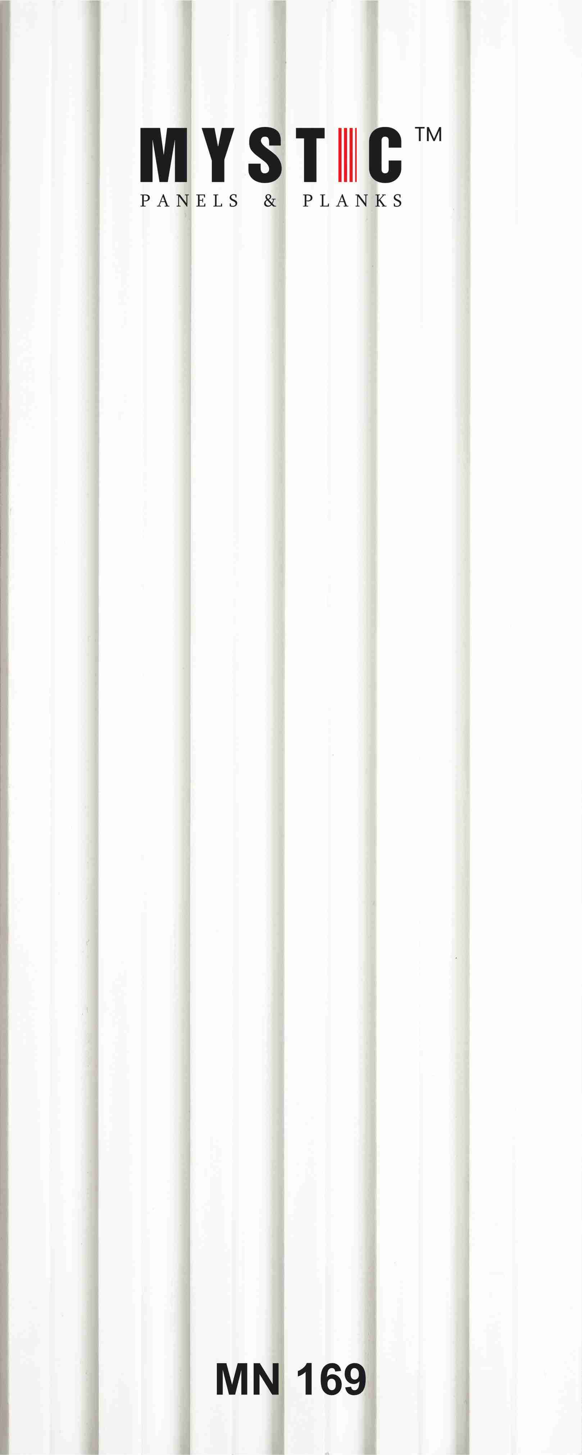 White fluted Mystic louver panel MN-169