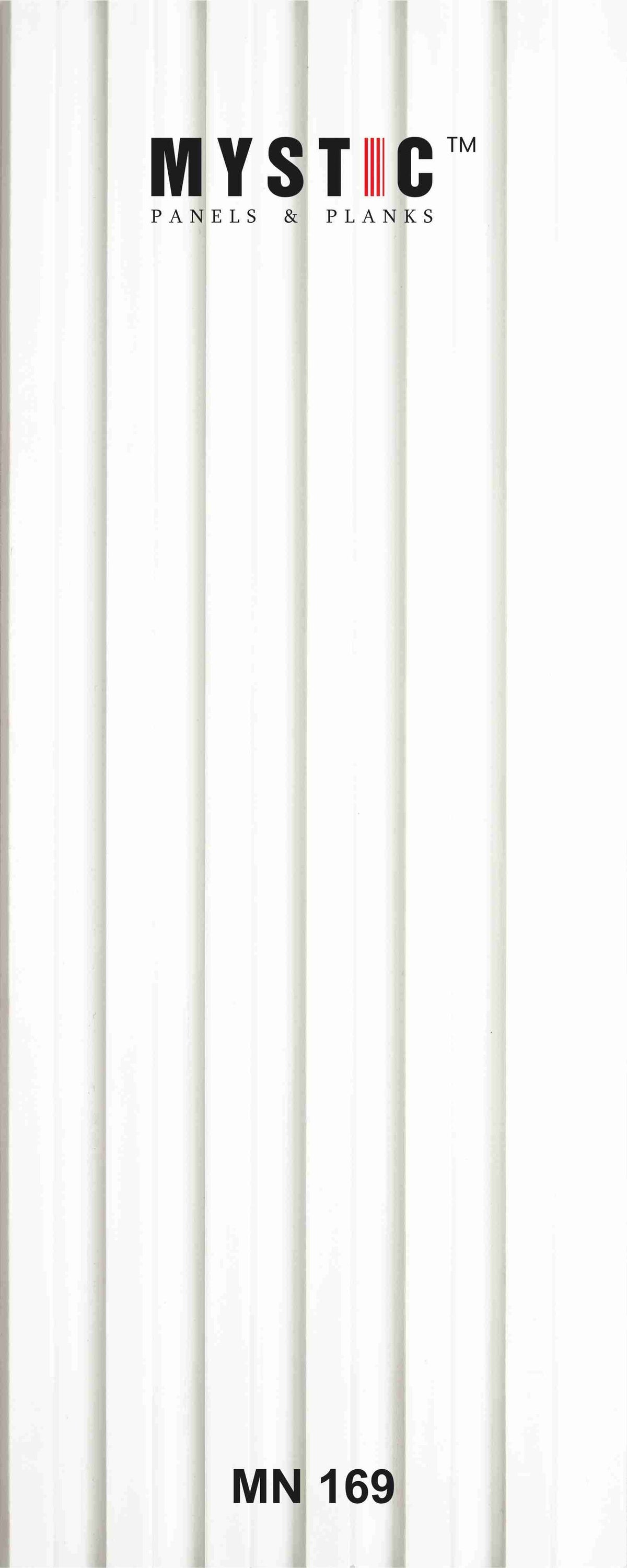 White fluted Mystic louver panel MN-169