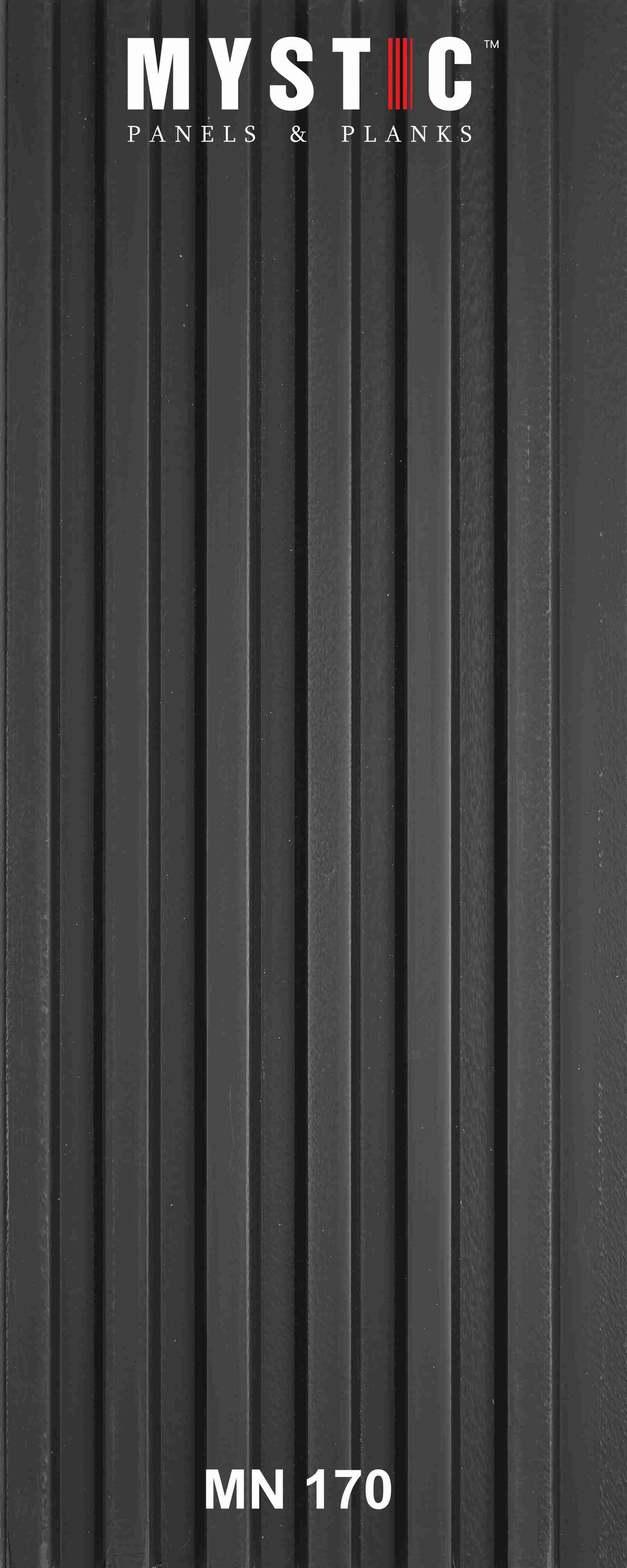 Black fluted Mystic louver panel MN-170