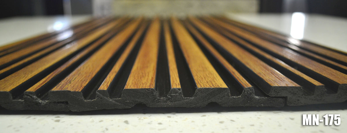 Warm oak wood-grain louver MN-175