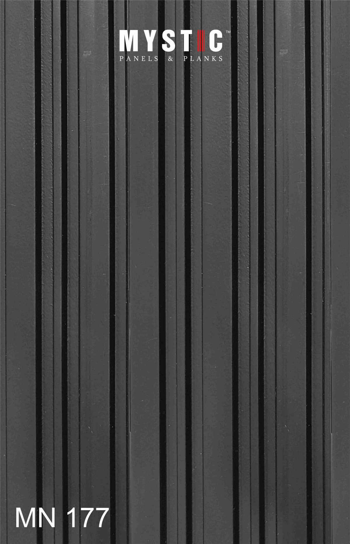 Mystic MN-177 charcoal fluted louver face