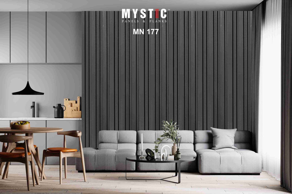 Mystic MN-177 charcoal fluted louver face