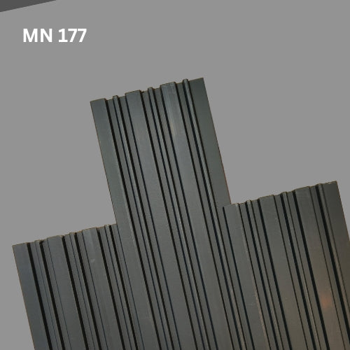 Mystic MN-177 charcoal fluted louver face